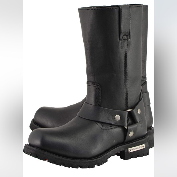 Milwaukee Leather Harness Motorcycle/Biker Riding Boots Black 8.5 - Picture 2 of 12